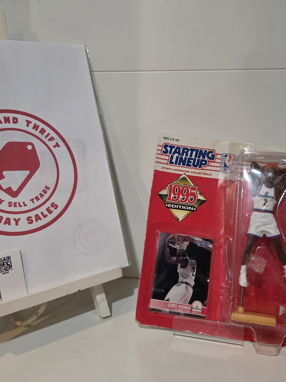 Starting Lineup 1995 Washington Bullets 
Chris Webber Figurine CIB  Card